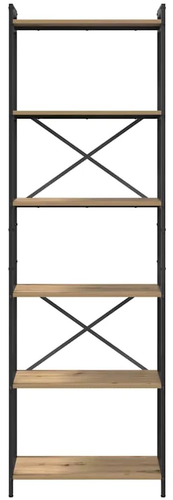 vidaXL Βιβλιοθήκη artisan δρυς 60 x 30 x 188 εκ Επεξεργασμένο ξύλο