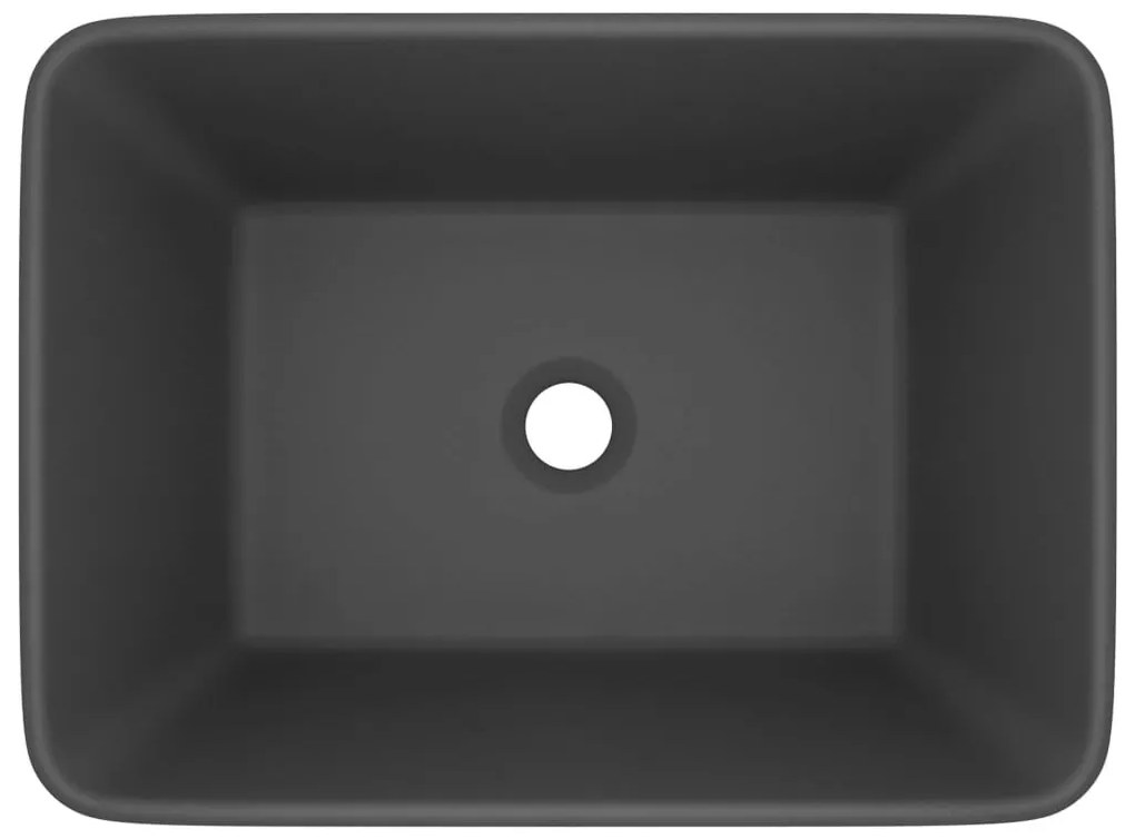Νιπτήρας Πολυτελής Σκούρο Γκρι Ματ 41 x 30 x 12 εκ. Κεραμικός - Γκρι