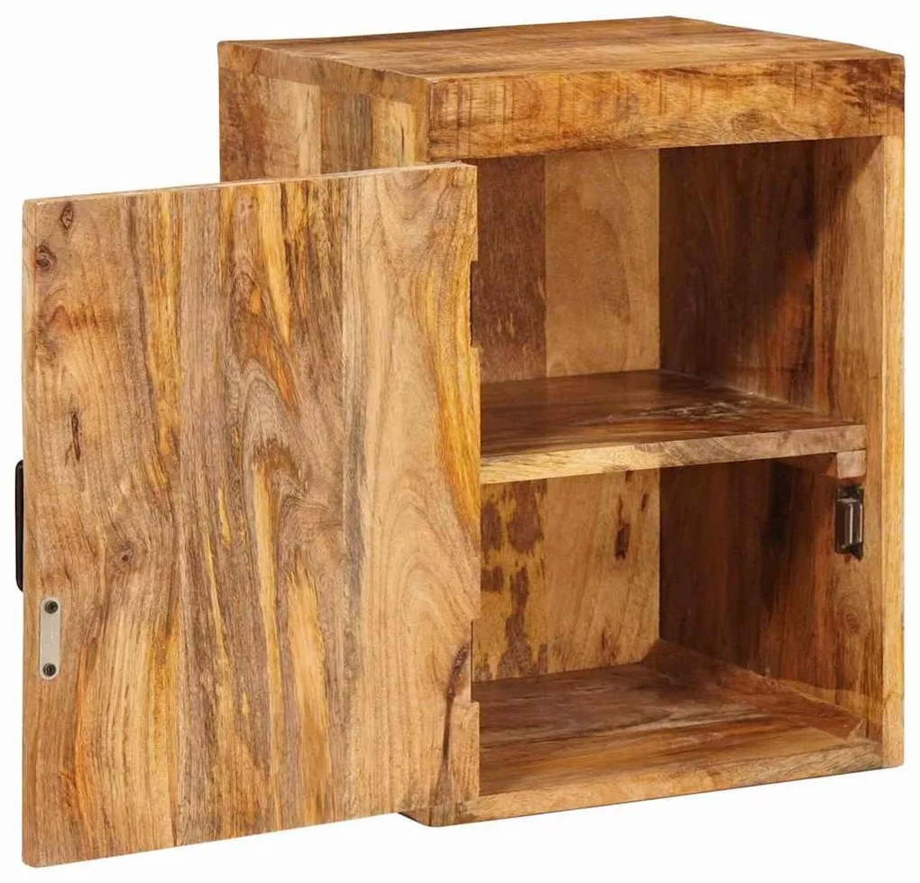 vidaXL Κομοδίνο Καφέ 35 x 33 x 48 εκ Στερεό ξύλο μάνγκο