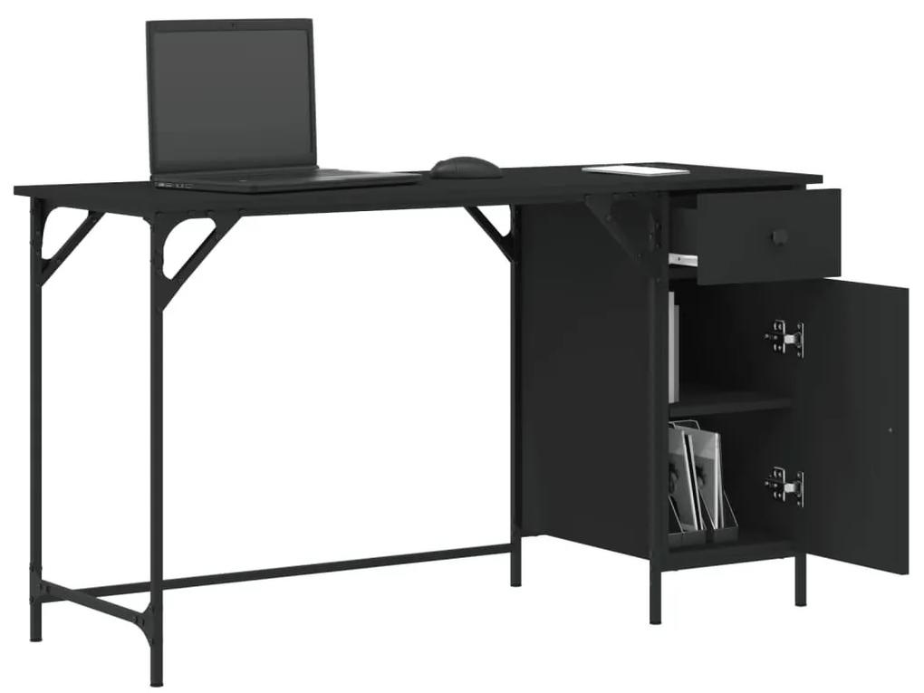 Γραφείο Υπολογιστή Μαύρο 131 x 48 x 75 εκ. Επεξεργασμένο Ξύλο - Μαύρο