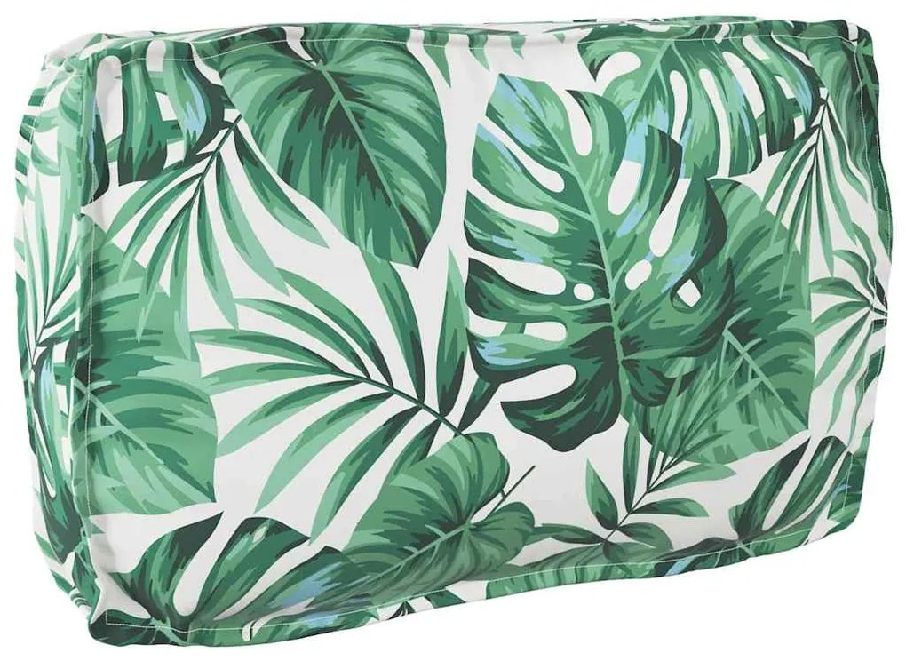 vidaXL Μαξιλάρι παλέτας για πλάτη Floral Μοτίβο φύλλων 70 x 40 x 12 cm