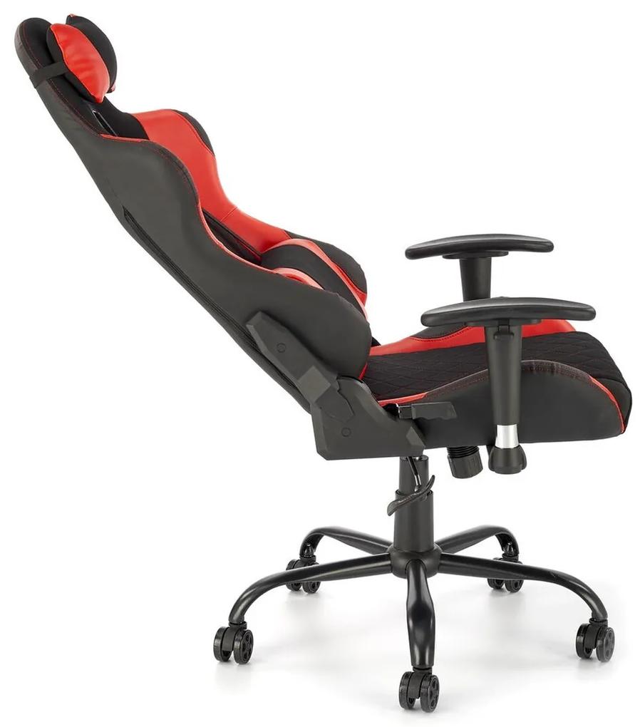 Καρέκλα gaming Houston 1431, Κόκκινο, Μαύρο, 127x69x62cm, 22 kg, Με ρόδες, Με μπράτσα, Μηχανισμός καρέκλας: Κλίση | Epipla1.gr