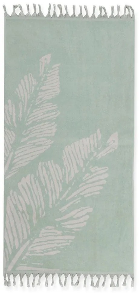 Πετσέτα Θαλάσσης Leaf Life Aqua Nef-Nef Θαλάσσης 80x160cm 100% Cotton
