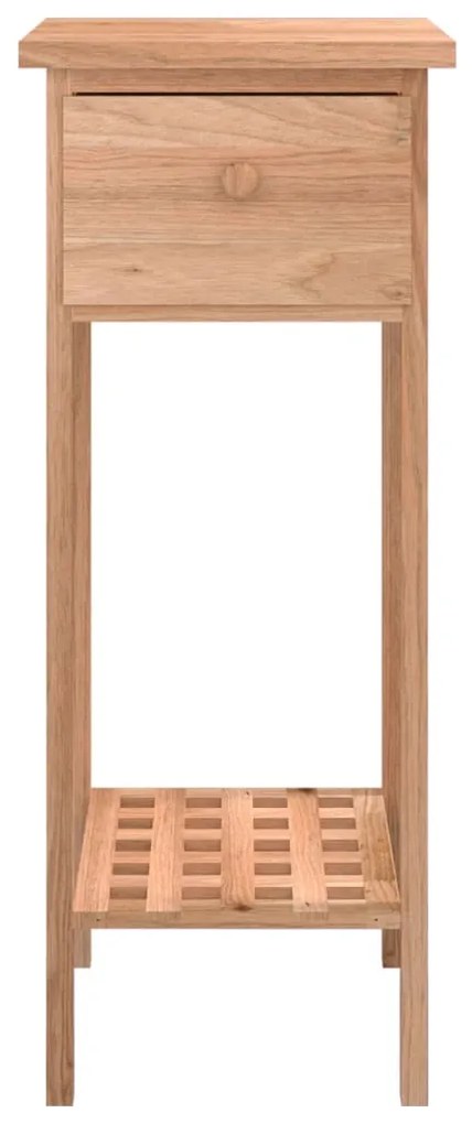 vidaXL Βοηθητικό Τραπέζι με Συρτάρι 25x25x60 εκ. Μασίφ Ξύλο Καρυδιάς