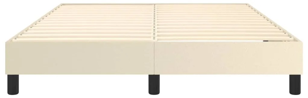 vidaXL Σκελετός Κρεβατιού με Ελατήρια Κρεμ 140x200 εκ. από Συνθετικό Δέρμα