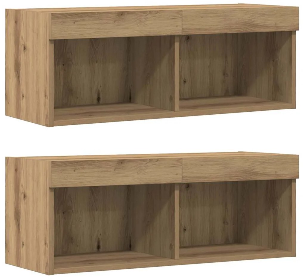 vidaXL Κέντρο Ψυχαγωγίας 8 pcs artisan δρυς 40 x 28.5 x 40 εκ