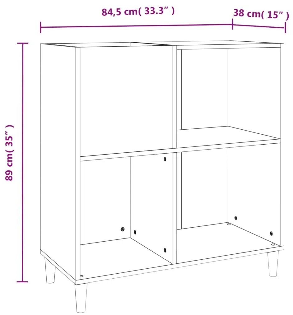 Δισκοθήκη Sonoma Δρυς 84,5 x 38 x 89 εκ. από Επεξεργασμένο Ξύλο - Καφέ