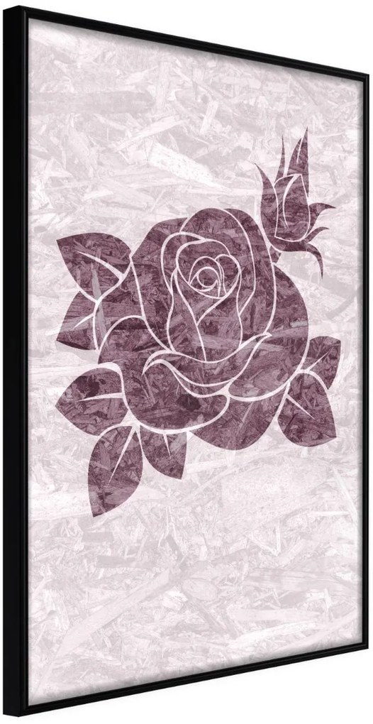 Αφίσα - Monochromatic Rose - 20x30 - Μαύρο - Χωρίς πασπαρτού