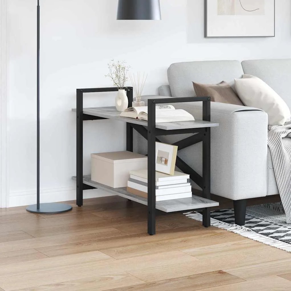 vidaXL Ράφι Βιβλίων Γκρίζο Σονομα 100 x 33,5 x 64 εκ