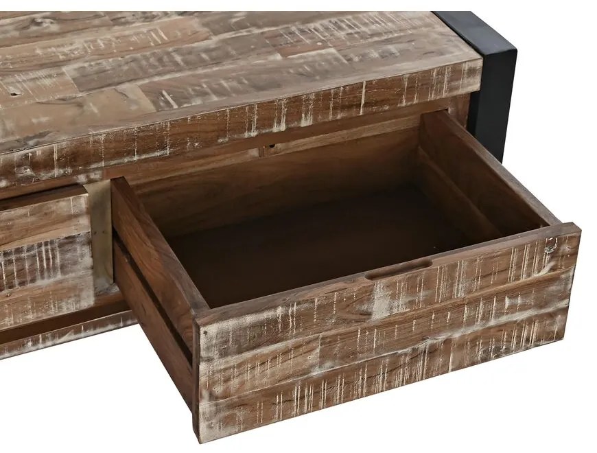 Τραπεζάκι Καφέ DKD Home Decor Μέταλλο ξύλο ακακίας (110 x 60 x 40 cm)