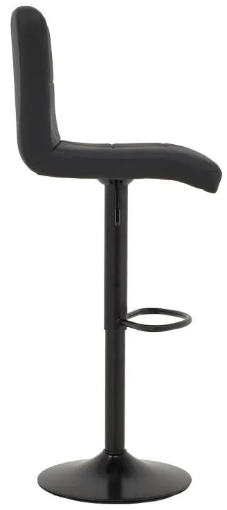 Σκαμπό μπαρ Remina πτυσσόμενο μαύρο pu-βάση μαύρο μέταλλο 44x44x112εκ 2αδα 44x44x112 εκ.