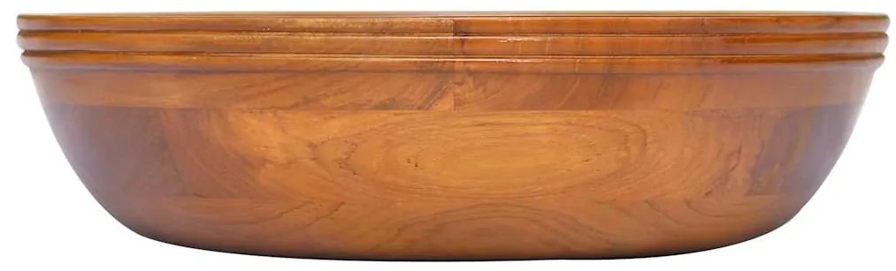 vidaXL Νιπτήρας Ø40 x 10 εκ. από Μασίφ Ξύλο Teak