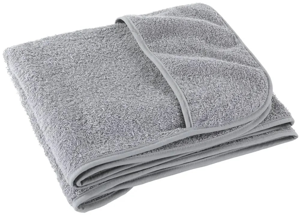 vidaXL Πετσέτες Παραλίας 2 τεμ. Γκρι 60 x 135 εκ. Ύφασμα 400 GSM