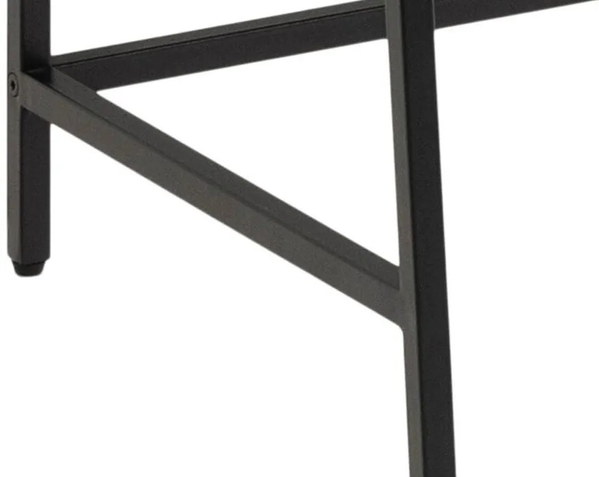 Τραπέζι γραφείου Oakland H166, Με συρτάρια, 71x77x36cm, Μαύρο, Άγρια δρυς