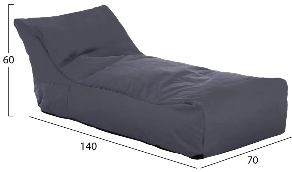 Πουφ Alok C5806.02 Γκρι με UV Προστασία 140x70x60 εκ. 140x70x60 εκ.