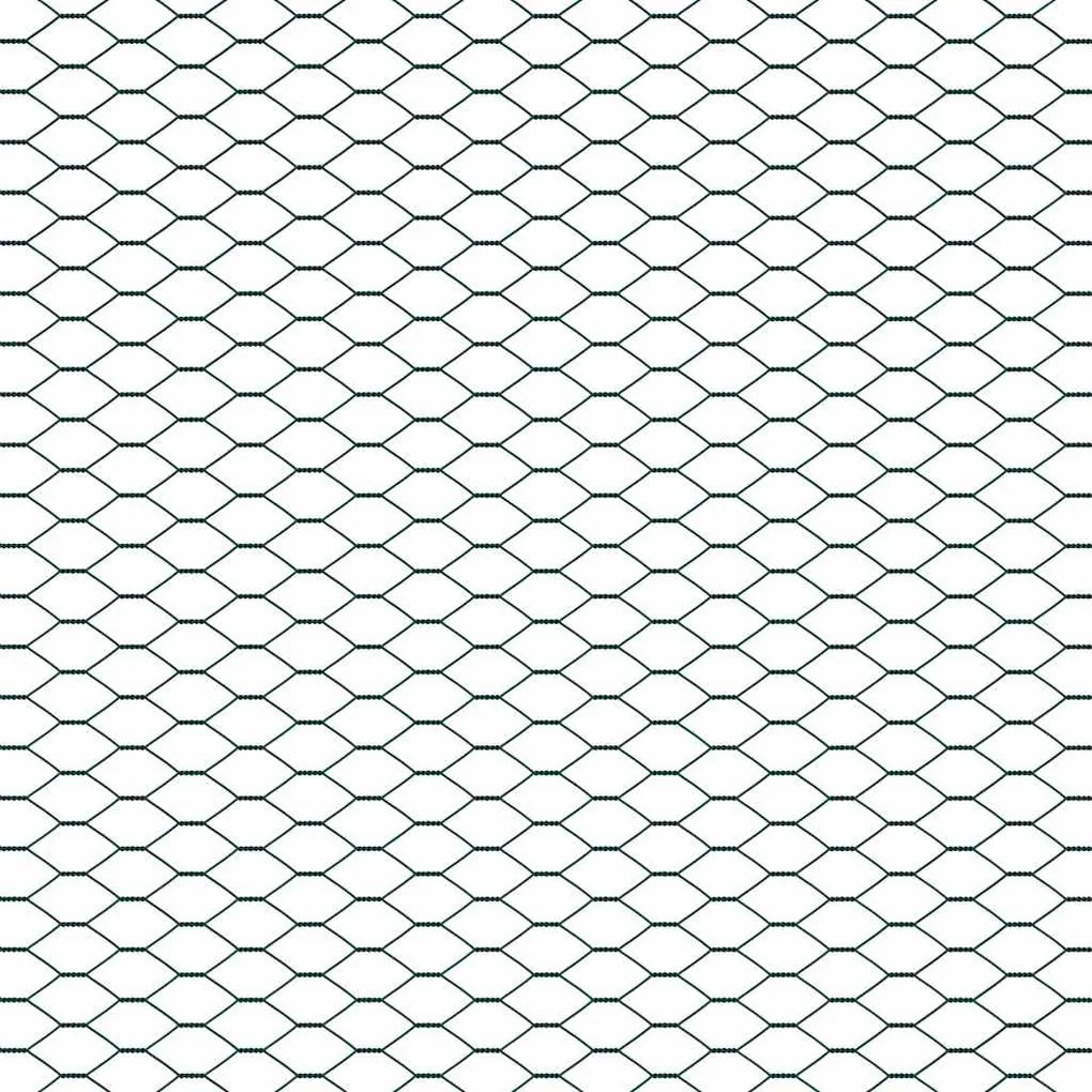 vidaXL Φράχτης Εξαγώνου Πράσινο 1,5 x 50 m PVC