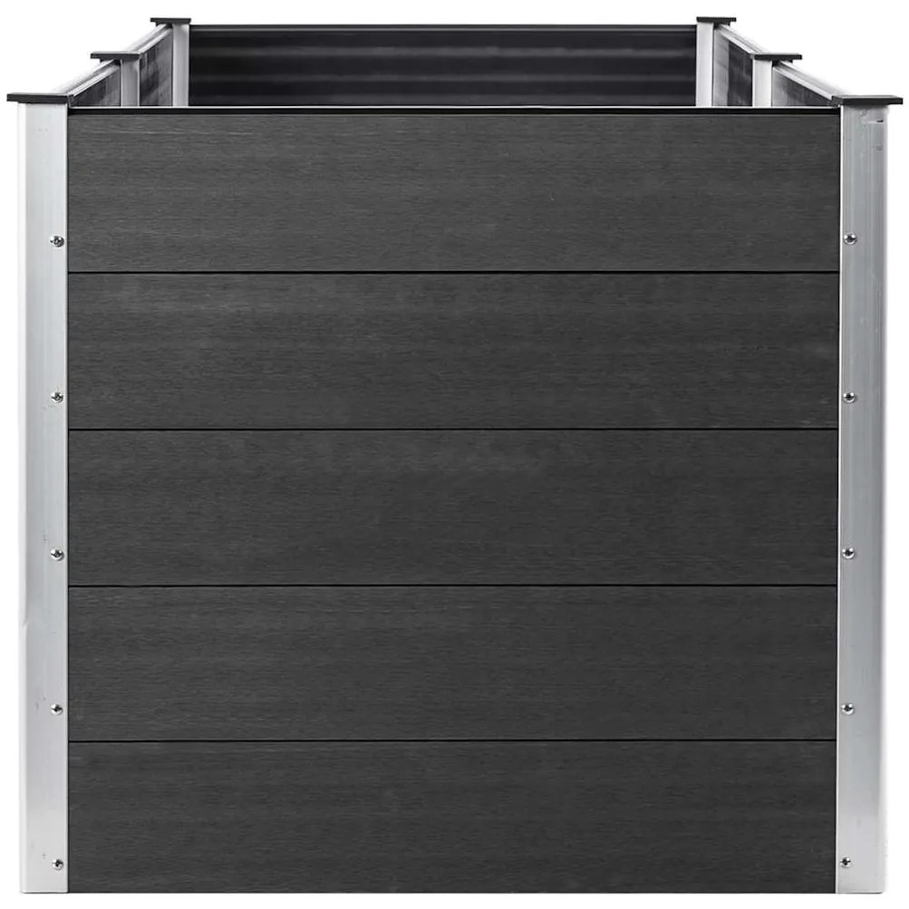 vidaXL Ζαρντινιέρα Υπερυψωμένη Γκρι 250 x 100 x 91 εκ. από WPC