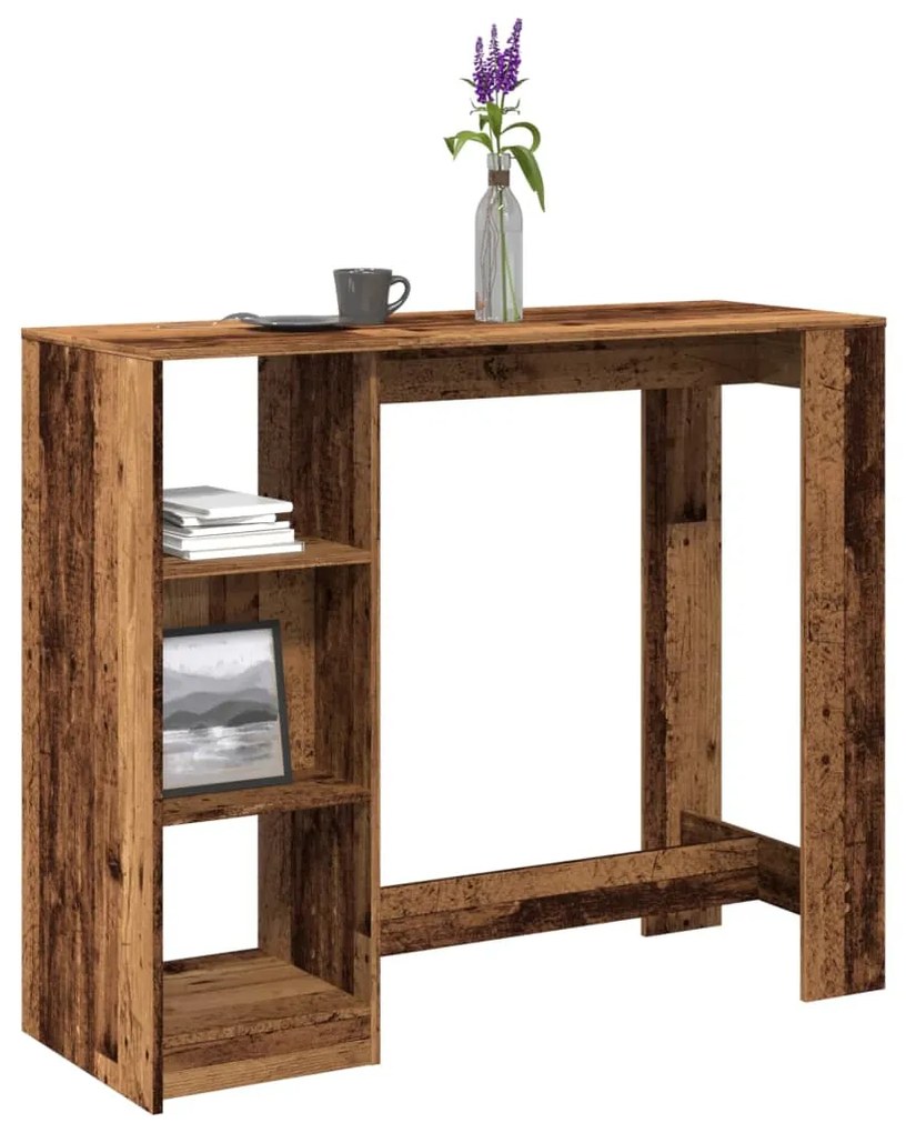 vidaXL Τραπέζι Μπαρ με Ράγες 124x46x103,5 εκ. Επεξεργ. Ξύλο