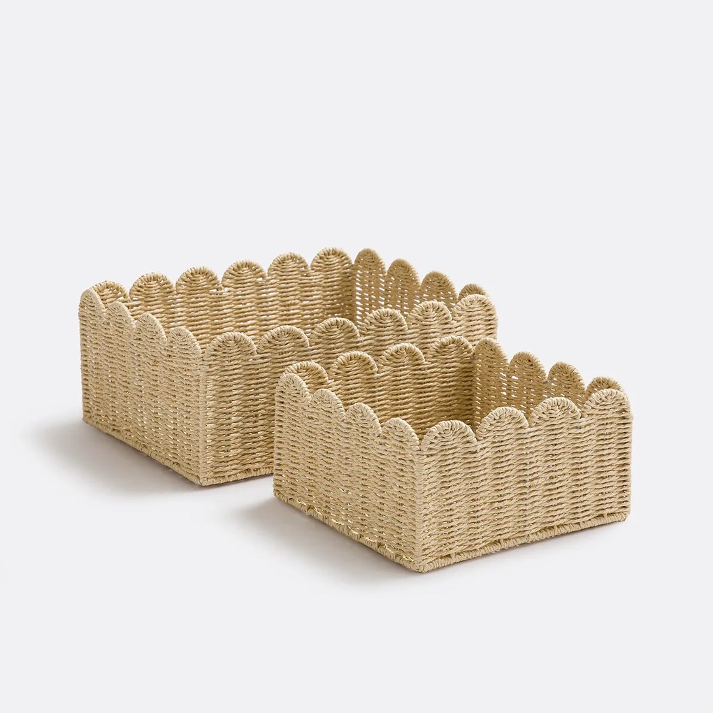 Σετ 2 καλάθια από πλεγμένο χαρτί, Briska