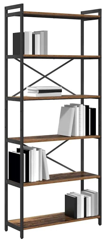 vidaXL Βιβλιοθήκη Παλαιό ξύλο 80 x 30 x 188 εκ Επεξεργασμένο ξύλο
