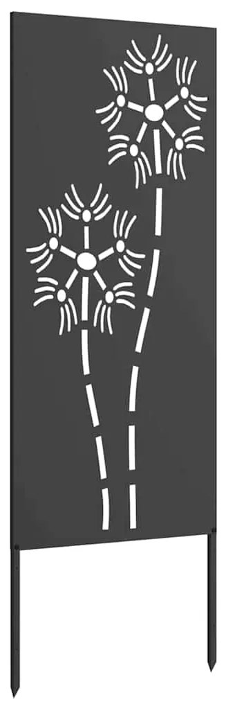 vidaXL Οθόνη Ιδιωτικότητας Κήπου Μαιανδρικό σχέδιο Μαύρο 50 x 140 εκ