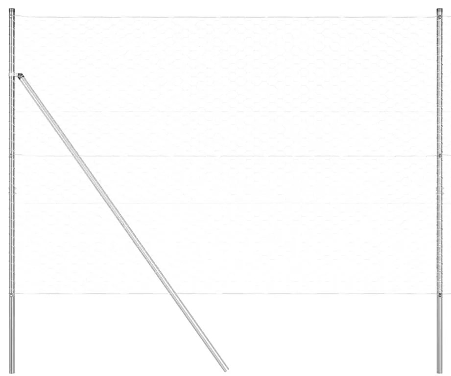 vidaXL Εξαγωνικός Φράχτης 1.6 x 100m από Γαλβανισμένο Χάλυβα