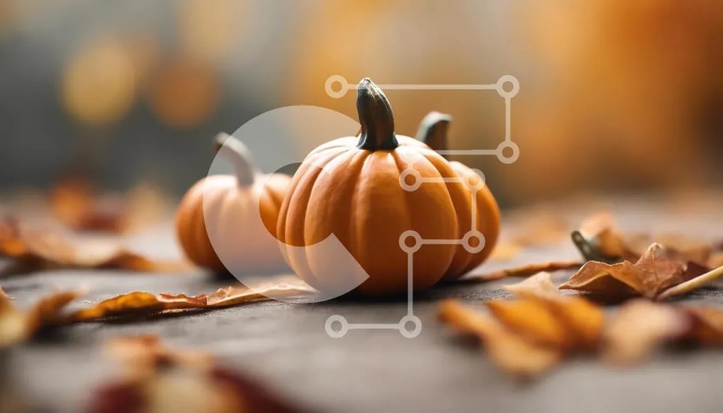 Intra Συλλεκτικό Ξύλινο Παζλ Plywood 4mm - Φθινοπωρινές κολοκύθες σε ξύλινη επιφάνεια Σε Ξύλινο Κουτί - Διαστάσεις Puzzle: 10x10 cm – 25 κομμάτια