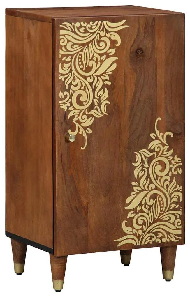 vidaXL Πλαϊνό γραφείο με ράφι Καφέ 40 x 33 x 75 εκ. Στερεό ξύλο μάνγκο