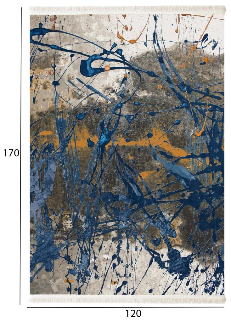 ΧΑΛΙ ΣΑΛΟΝΙΟΥ ΜΕ ΚΡΟΣΙΑ JOSIANE   ΠΟΛΥΧΡΩΜΟ 120X170 εκ.