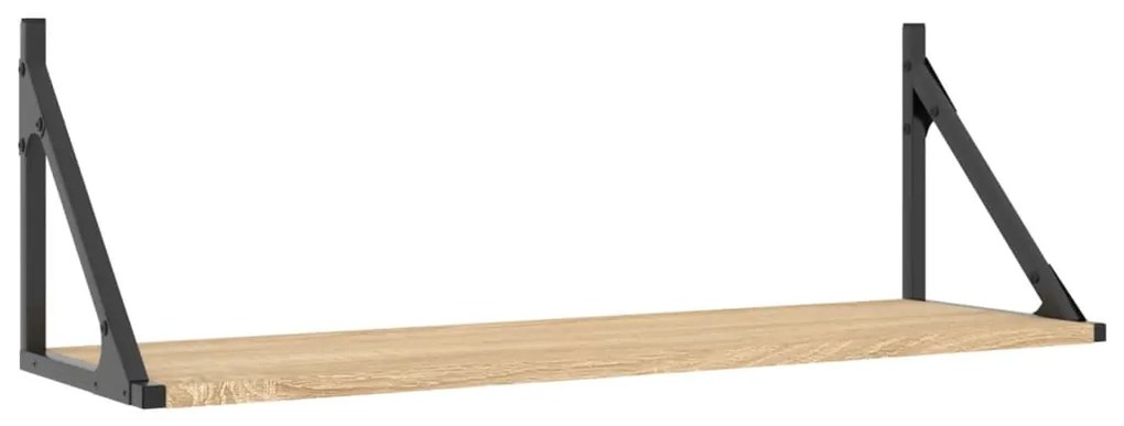 vidaXL Ράφια Τοίχου 2 τεμ. Sonoma Δρυς 80x25x25,5 εκ. από Τεχνητό Ξύλο