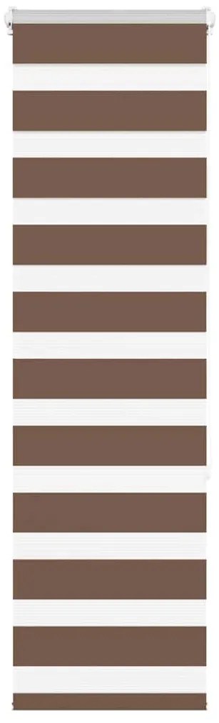 vidaXL Ζέβρα τυφλή Καφέ Πλάτος υφάσματος 35,9 εκ. Πολυεστέρας