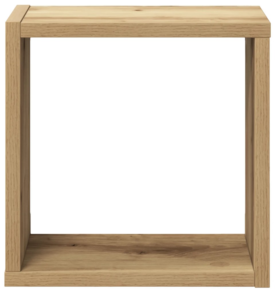 vidaXL Ράφια τοίχου Απλή βελανιδιά MDF με καπλαμά 26 x 15 x 26 εκ.