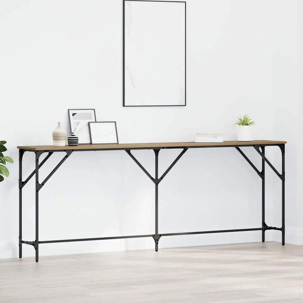 vidaXL Κονσόλα Ξύλο Δρυός 200x29x75 εκ
