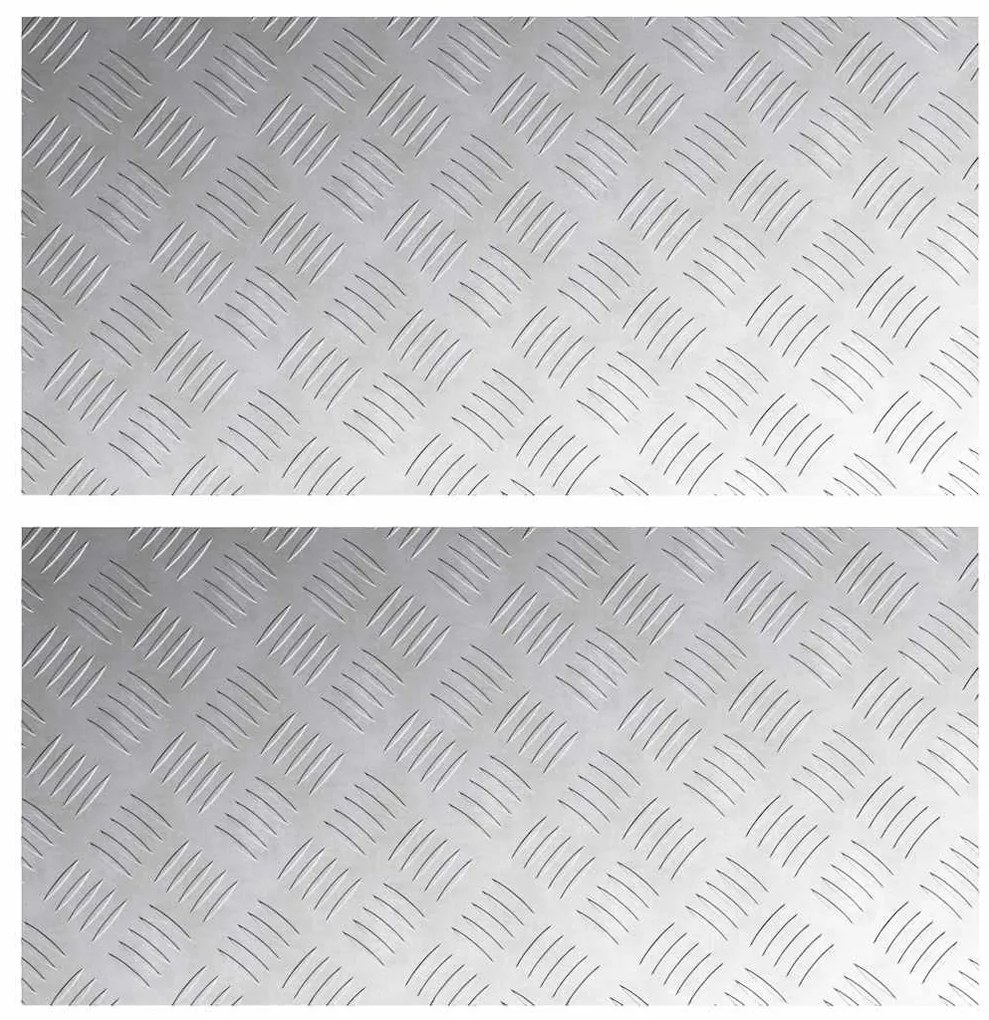 vidaXL Σκαλοπάτι Ορθογώνιος 2 pcs Ασημί 80 x 40 cm Αλουμίνιο