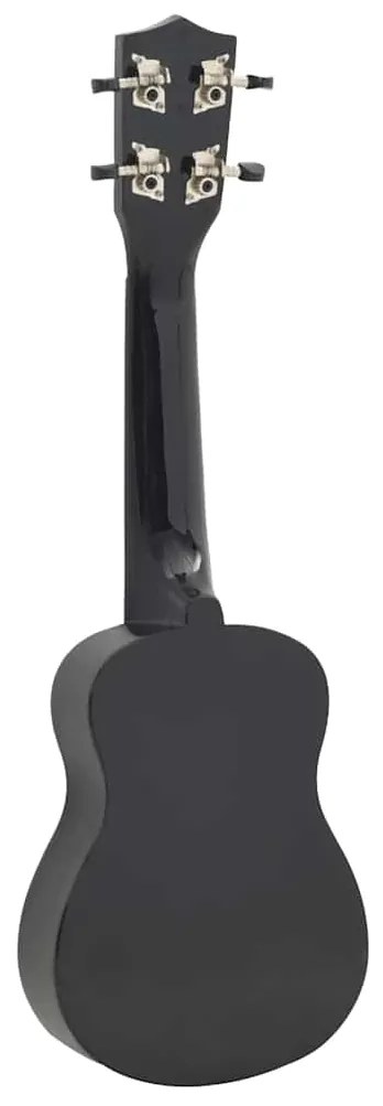 vidaXL Γιουκαλίλι Σοπράνο Σετ Παιδικό Μαύρο 23'' με Θήκη