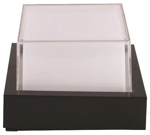 Απλίκα Φωτιστικό Τοίχου LED 12W 160X160X100 3000K IP65 145-20203 Eurolamp-145-20203-Μαύρο-Λευκό 145-20203