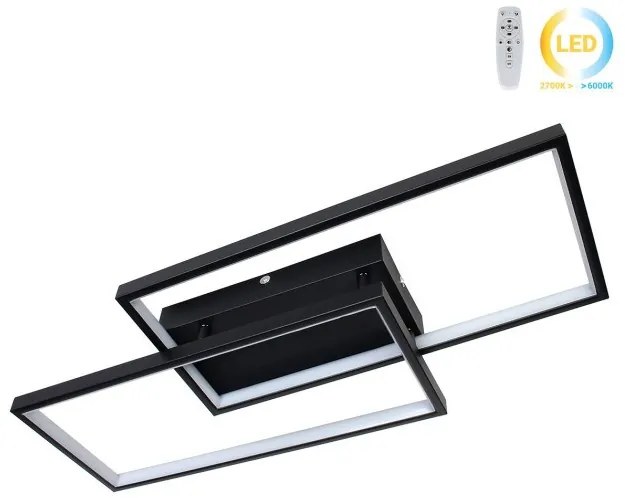 Φωτιστικό οροφής LED 34W 65Χ28Χ8 εκ. μαύρο με controller - GLOBOBOX 602164-602164-Μαύρο 602164