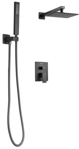 VEVOR Shower Faucet Set 8&quot; Square Rain Shower Head and Hand Set Matte Black