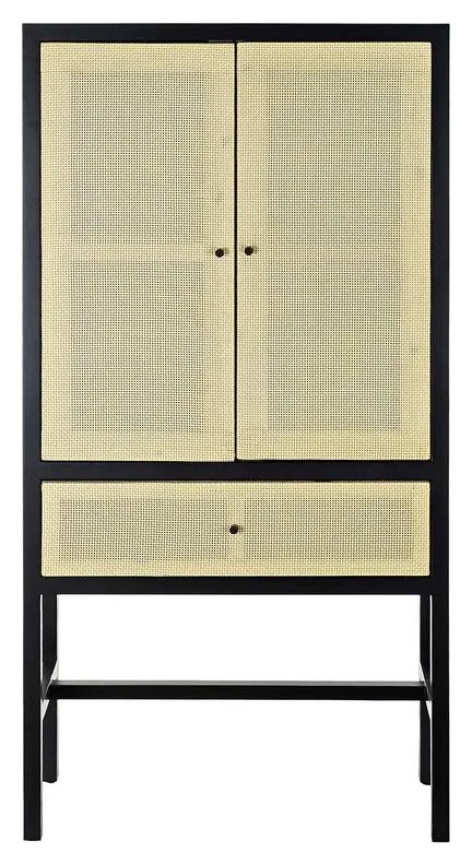 Ντουλάπι DKD Home Decor 80 x 38 x 160 cm Έλατο Φυσικό Μαύρο