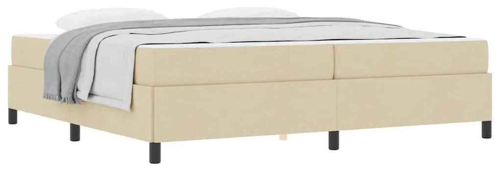 vidaXL Κρεβάτι με ελατήρια Κρέμα και Μαύρο 200 x 200 cm