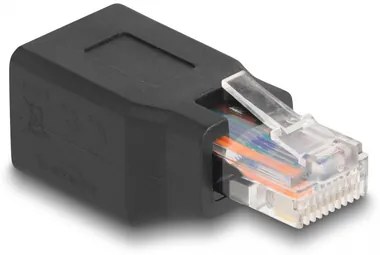 DELOCK αντάπτορας RJ45/RJ48/RJ50 66991, 10P/10C pin out 1:1, μαύρος