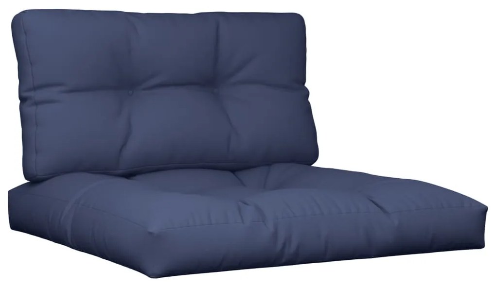 vidaXL Μαξιλάρια Παλέτας 2 τεμ. Ναυτικό Μπλε Υφασμάτινα