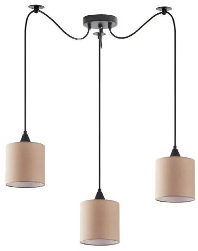 Κρεμαστό Φωτιστικό Οροφής Ύφασμα ADEPT H300 Φ40 Homelighting-77-9017-Καφέ 77-9017