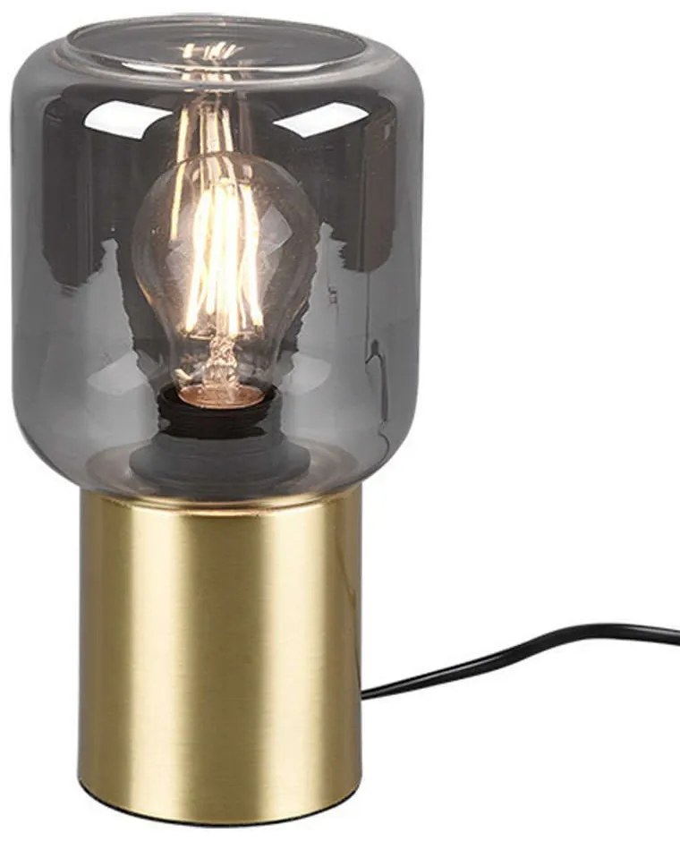 Φωτιστικό Επιτραπέζιο Nico R50591008 1xE27 40W Φ13cm 24cm Brass Mat RL Lighting Μέταλλο,Γυαλί