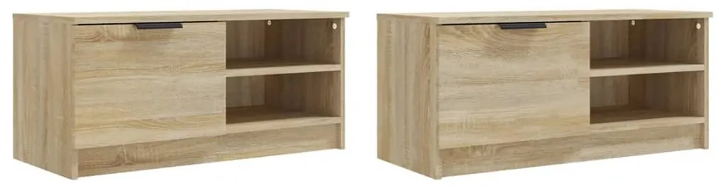 vidaXL Έπιπλα Τηλεόρασης 2 τεμ. Sonoma Δρυς 80x35x36,5 εκ. Επεξ. Ξύλο