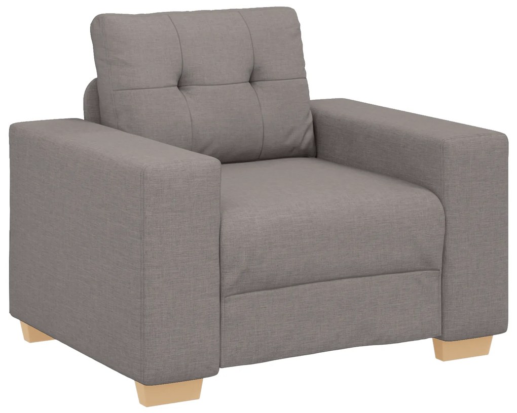 vidaXL Σετ Καναπέ με μαξιλάρι με μαξιλάρι 3 pcs Taupe ύφασμα
