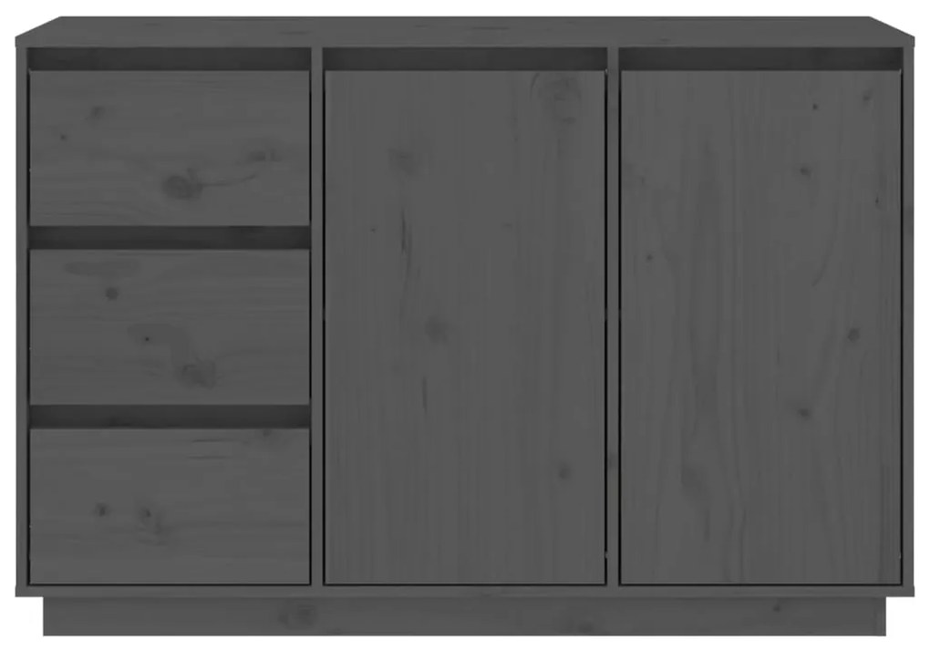 vidaXL Συρταριέρα Γκρι 111x34x75 εκ. από Μασίφ Ξύλο Πεύκου