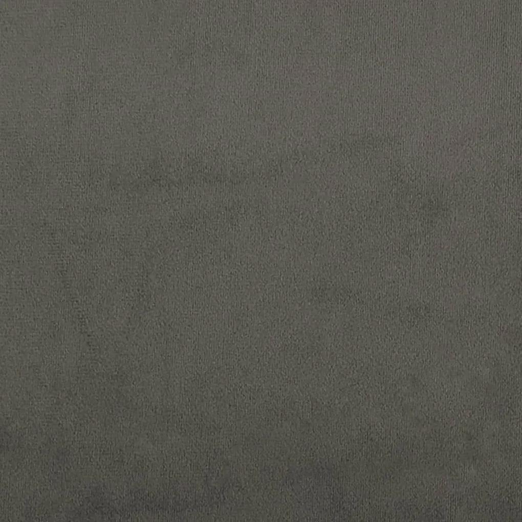 Πλαίσιο Κρεβατιού με Κεφαλάρι Σκ. Γκρι 90x190 εκ. Βελούδινο - Γκρι