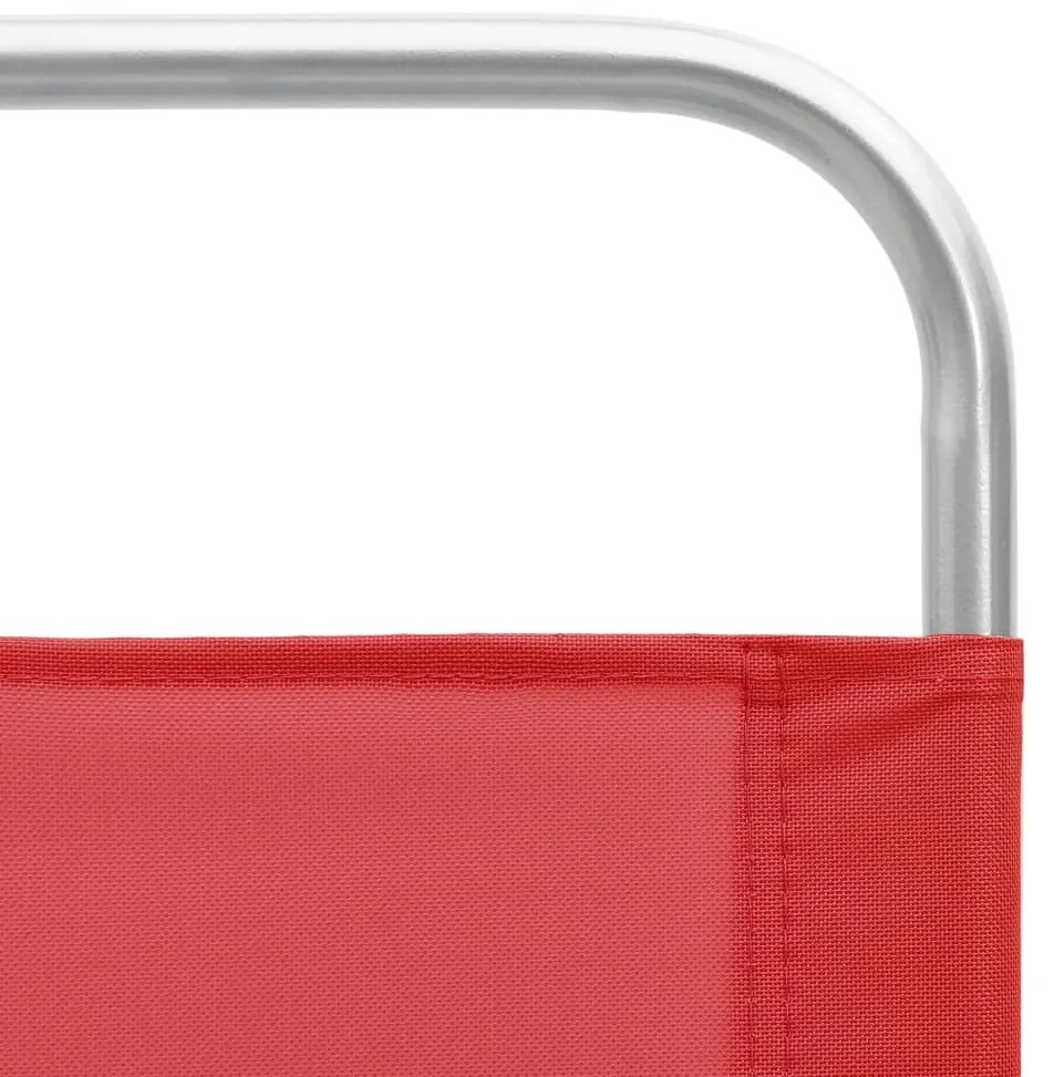 vidaXL Καρέκλες Παραλίας Πτυσσόμενες 2 τεμ. Κόκκινες Υφασμάτινες