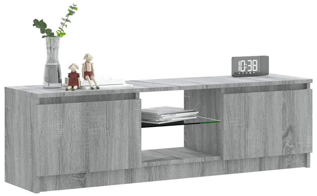 vidaXL Έπιπλο Τηλεόρασης με LED Γκρι Sonoma 120x30x36 εκ.